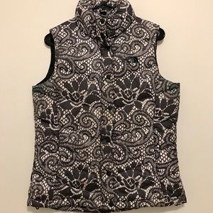 The North Face Black and White Down Vest